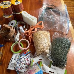Ribbon craft wire and grass straw